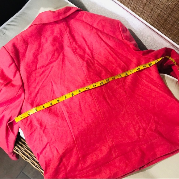 Talbots Petites Pink 100% Wool Jacket Sz 16 - Picture 5 of 6